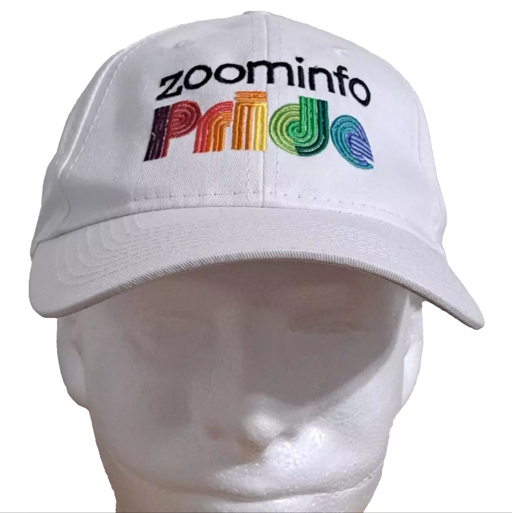baseball hat lgbt pride cap by port & co,white one size